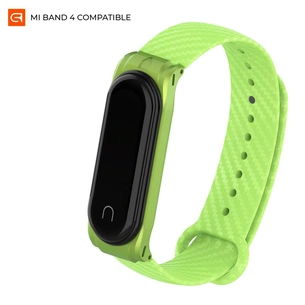 Ремінець до фітнес браслета Armorstandart Carbon Silicone Series для Xiaomi Mi Band 4/3 Green (ARM55021) зображення 1