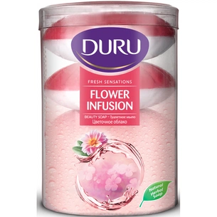 Тверде мило Duru Fresh Sensations Квіткова Хмара 4 х 110 г (8690506494667) зображення 1