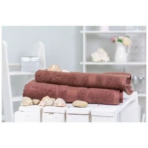 Рушник MirSon набір банний 5001 SoftNess Brown 50x90, 70x140 (2200003182934) зображення 1