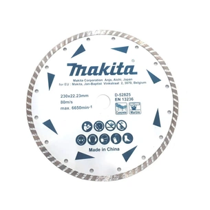 Круг відрізний Makita алмазний по бетону та мармуру турбо 230x22.23 мм (D-52825) зображення 1