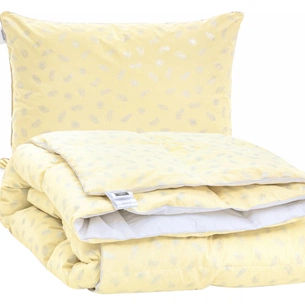 Ковдра MirSon Набір пуховий №2102 Bio-Beige Зима 90% пух 200х220 + подушка 50х70 середня (2200003022933) зображення 1