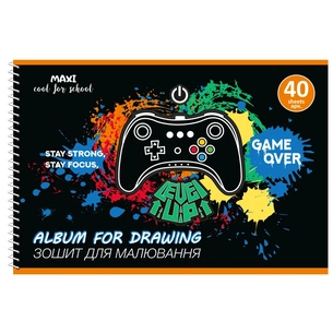 Альбом для малювання Maxi А4 на спіралі 40 аркушів, 100г/м2 (MX60932) зображення 1
