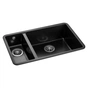 Мийка кухонна GRANADO Under top DOUBLE black shine (gr3401) - зменшене зображення 2