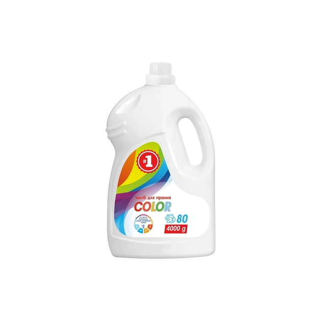 Гель для прання #1 Color Синтетичний 4 кг (4820270631577) - зображення 1
