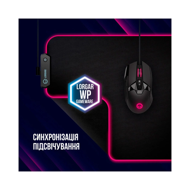 Килимок для мишки Lorgar Steller 919 RGB USB Black (LRG-GMP919) - picture 10