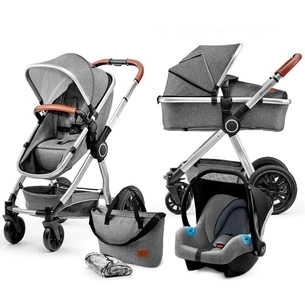 Коляска Kinderkraft 3 в 1 Veo Gray (KKWVEOGRY30000) (5902533910656) зображення 1