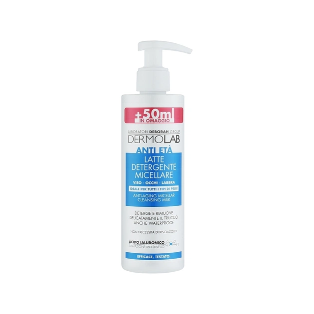 Молочко для вмивання Dermolab Micellar Milk Антивікове 40+ 250 мл (8009518363449) - зображення 1