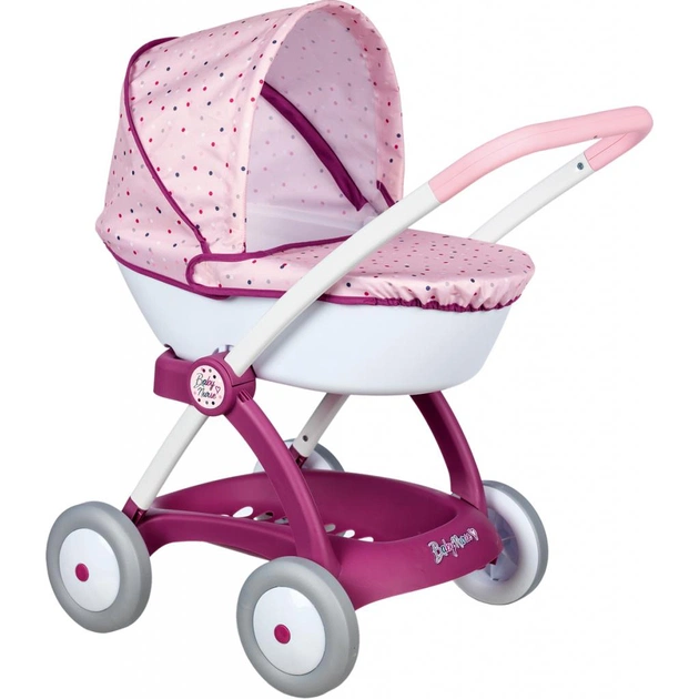 Коляска для ляльок Smoby Baby Nurse Прованс Модерн люлька, з кошиком (254103) - зображення 1