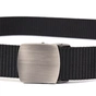 Ремінь Vintage Текстильний з сріблястою пряжкою Чорний (20541) - зменшене зображення 7