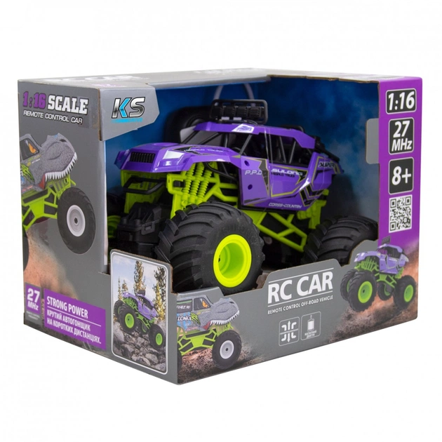 Радіокерована іграшка Sulong Toys Bigfoot Off-road – Violet (1:16, 27 МГц (MHz)) (SL-358RHV) - picture 4