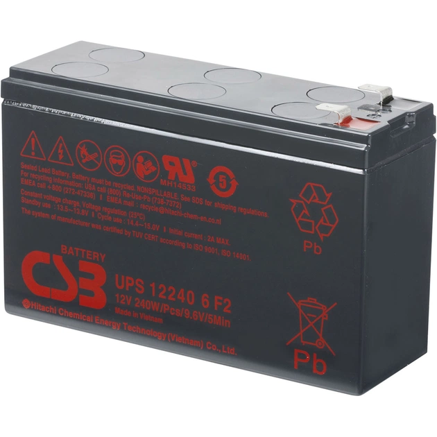 Батарея к ИБП CSB UPS122406F2 12V 5Ah (UPS122406F2) - изображение 1