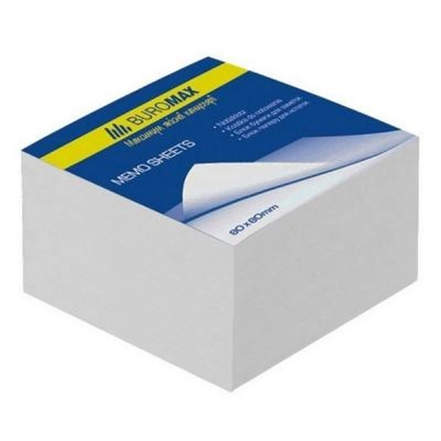 Папір для нотаток Buromax White JOBMAX 90х90х30мм., unglued (BM.2209) - зображення 1