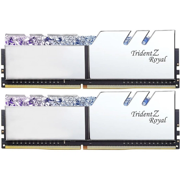 Модуль пам'яті для комп'ютера DDR4 16GB (2x8GB) 3600 MHz Trident Z RGB Royal Silver G.Skill (F4-3600C18D-16GTRS) - изображение 1