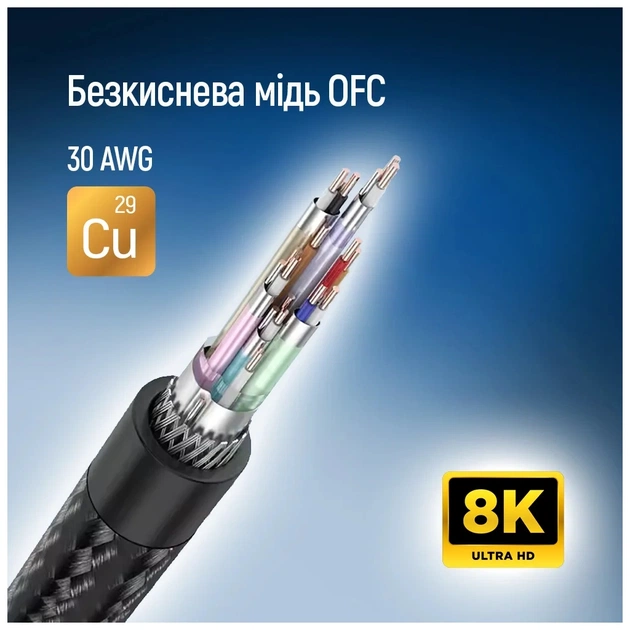 Кабель мультимедійний DisplayPort M to DisplayPort M 3.0m V1.4 8K black ColorWay (CW-CBDP094-BK) - picture 12