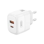 Зарядний пристрій XO L138 48W USB-C PD30W + USB-A QC18W White (L138_White) - зменшене зображення 5