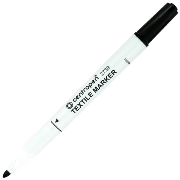 Маркер Centropen Textile 2739 2 мм black (2739/01) - изображение 1