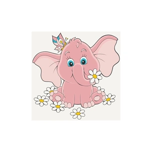 Картина по номерам ArtCraft Рожеве слоненя 30х30 см (15035-AC) зображення 1