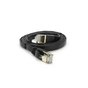 Патч-корд 1м UTP cat.7, CU, RJ45, плоский, black Weepda (PCMF-CU7/1.0Bk) - уменьшенное изображение 2