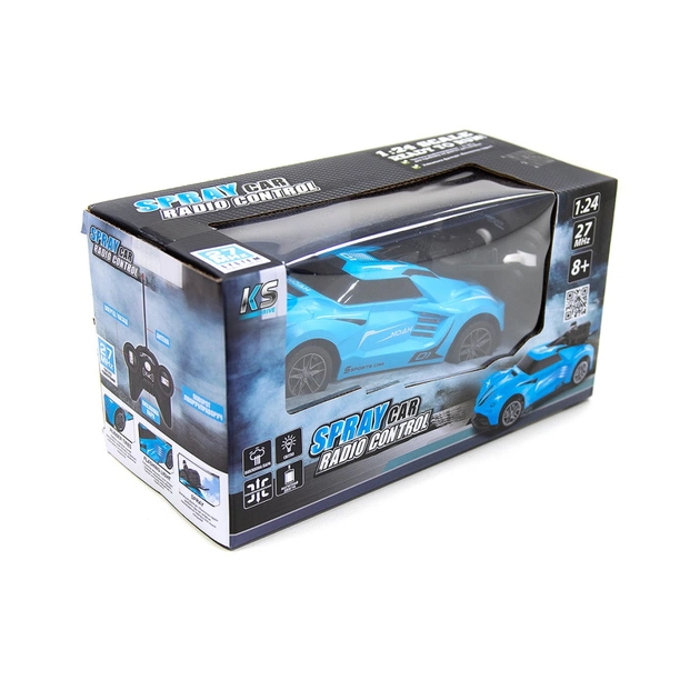 Радіокерована іграшка Sulong Toys Spray Car – Sport (блакитний, 1:24, світло, функція туман) (SL-354RHBL) - picture 5