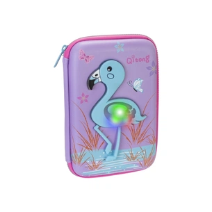 Пенал Cool For School LED 1 відділення з органайзером фіолетовий (QT-5758-Purple) зображення 1