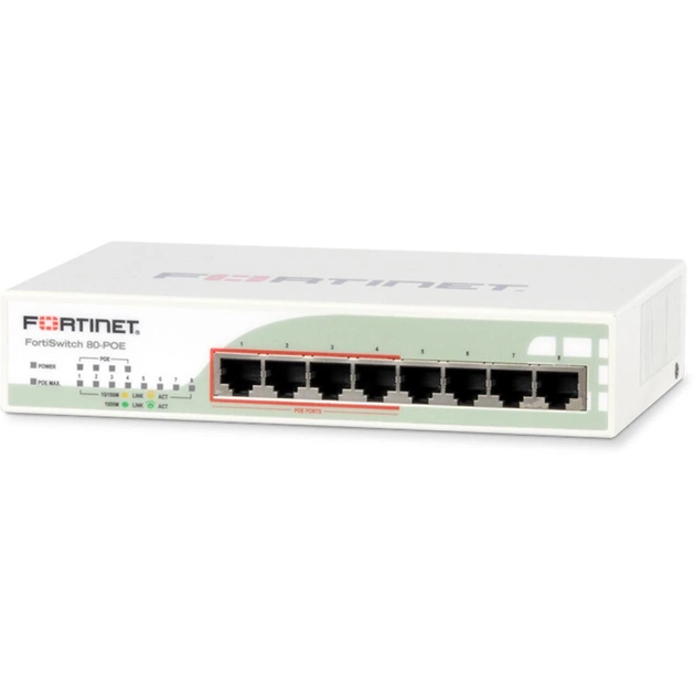 Комутатор мережевий Fortinet FS-80-POE - изображение 1