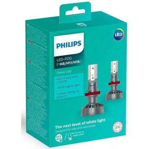 Автолампа Philips H8/Р11/H16 Ultinon LED +160%, 2 шт/компл. (11366ULWX2) зображення 1
