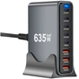 Зарядное устройство XoKo 2xUSB-C PD3.1 140W + 2xUSB-C PD100W + 1xUSB-C PD65W + 3xUSB QC30W GaN (QC-600) - уменьшенное изображение 1