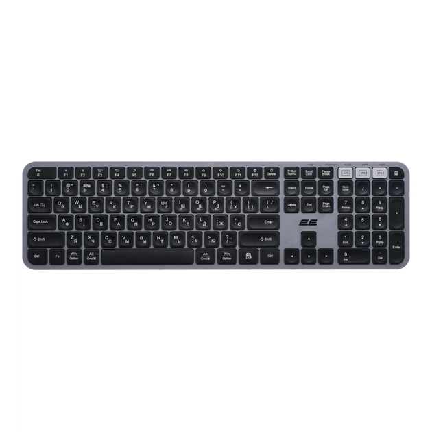 Клавіатура 2E KS240 Wireless USB/Bluetooth UA Grey (2E-KS240WG_UA) - зображення 1