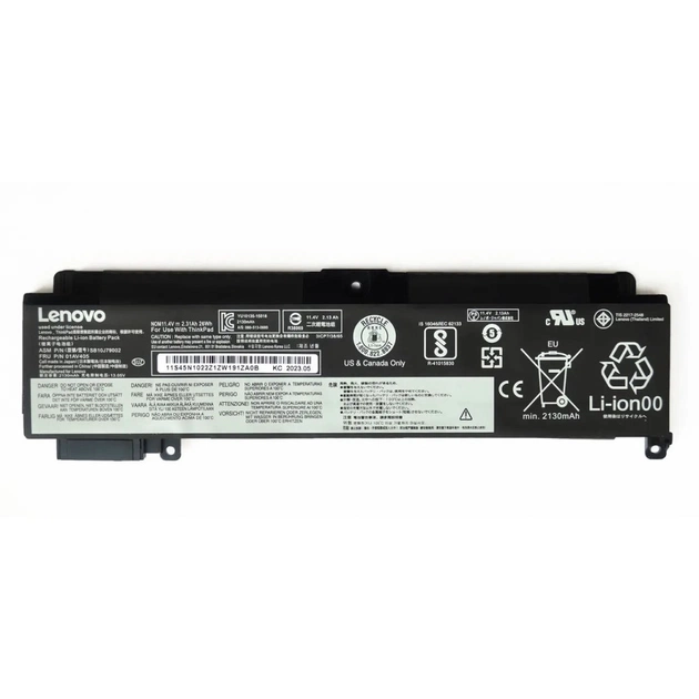 Аккумулятор для ноутбука Lenovo ThinkPad T460s/T470s 01AV405, 2310mAh (26Wh), 3cell, 11.4V, Li-ion (A47807) - изображение 1
