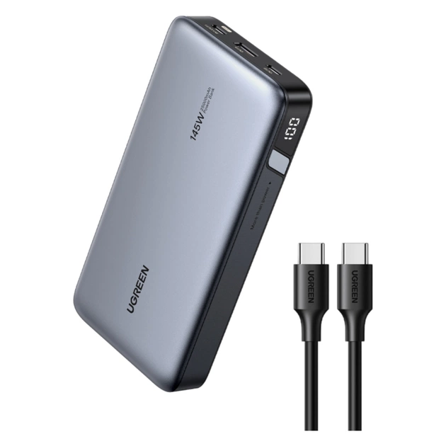 Батарея універсальна Ugreen 25000mAh 145W Two-way PD 3.1 grey (PB205) - зображення 1