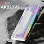 Клавіатура Ajazz AK820 V2 Coconut Flake Switch Wireless/Bluetooth/USB UA Purple/White/Blue (AK820-V2-CF-PWB) - зменшене зображення 5