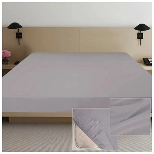 Простирадло Ярослав на гумці сатин 08 сіре 200х90х20 (38252) зображення 1