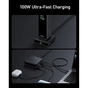 Зарядний пристрій Anker 2xUSB-C 100W + 1xUSB + Pogo pin for Anker Prime black (A1902311) - зменшене зображення 5