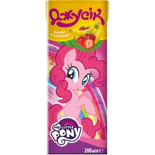 Сік дитячий Джусік Поні-Трансформери Бананово-полуничний нектар 200 мл (4820016252653) изображение 1
