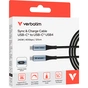 Дата кабель USB-C to USB-C 1.2m with display 240W black Verbatim (31849) - зменшене зображення 3