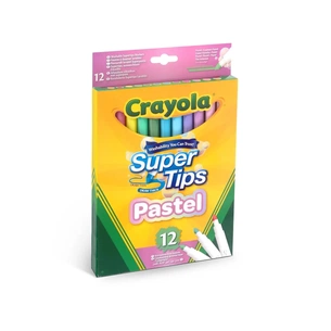Фломастери Crayola Supertips (washable) пастельні кольори, 12 шт (58-7515) зображення 1