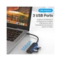 Концентратор Vention USB 3.1 Type-C to 3xUSB 3.0+MicroUSB+3.5mm Sound Adapter black (TGQBB) - зменшене зображення 4