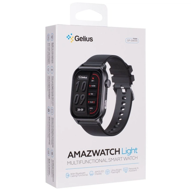 Смарт-годинник Gelius GP-SW015 Amazwatch Light Black (2099901012722) - picture 10