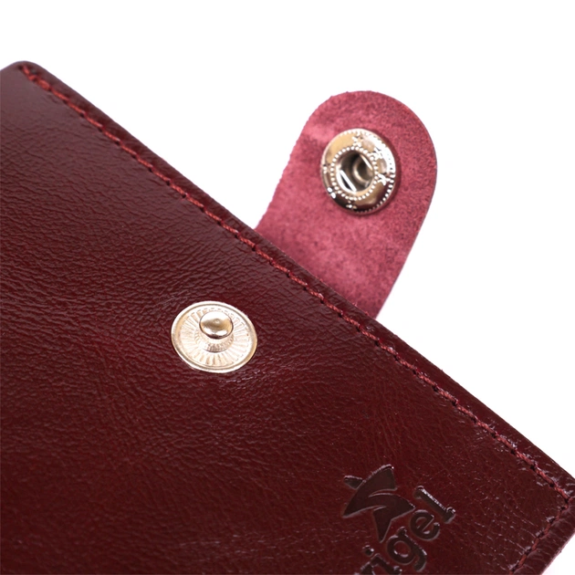 Портмоне Shvigel Шкіряне Бордове (16505) - изображение 5