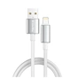 Дата кабель USB 2.0 AM to Lightning 2.0m 3A zinc alloy braided white ColorWay (CW-CBUL099-WT) - зменшене зображення 1