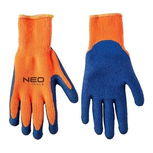 Захисні рукавиці Neo Tools утеплені, латексне покриття, поліестер, р.10, помаранчево сині (97-611) зображення 1