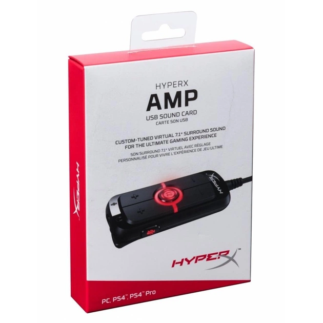 Звукова плата HyperX Amp USB Virtual 7.1 PC/PS4 (HX-USCCAMSS-BK) - изображение 1