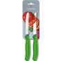 Набір ножів Victorinox SwissClassic 11см, 2шт. в блистере, волнистое лезвие,зеленые (6.7836.L114B) - зменшене зображення 1
