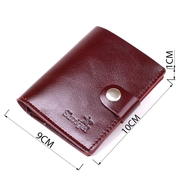 Портмоне Shvigel Шкіряне Бордове (16505) - изображение 3