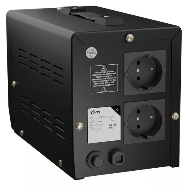 Стабілізатор Njoy Alvis 2000 (AVRL-20002AL-CS01B) AVR, 2 розетки - зображення 5