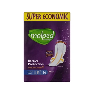 Гігієнічні прокладки Molped SuperNight Extra Long 32 см 16 шт. (8690536829170) зображення 1