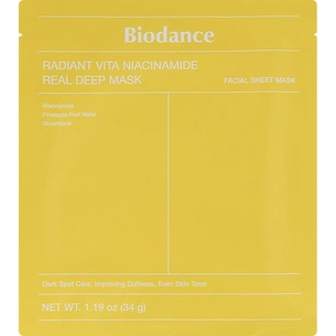 Маска для обличчя Biodance Radiant Vita Niacinamide Real Deep Mask 34 г (8809937361459) picture 1