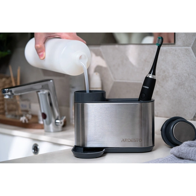 Дозатор для рідкого мила Ardesto Minimalism Органайзер для миючих засобів Сірий (ARHB3102GS) - picture 7