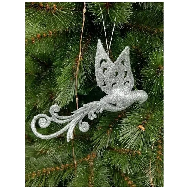 Ялинкова іграшка House Of Seasons Пташка срібна 9 х 2 х 16 см (8718861799439) - picture 3