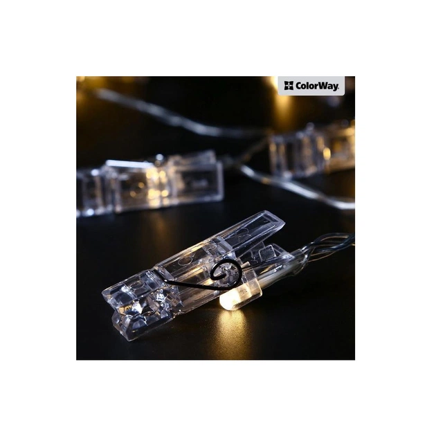 Гірлянда ColorWay 40 LED, 4.2м, з прищіпками (CW-LCP-40L42B) - picture 5